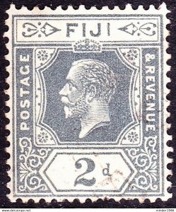 FIJI 1922 KGV 2d Grey SG233 FU