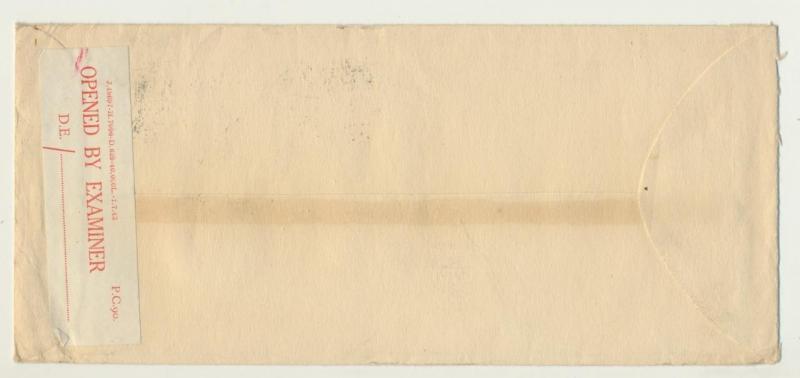 SOUTHERN RHODESIA 1943 CENSOR(DE/16)COVER TO USA 6d RATE (SEE BELOW)