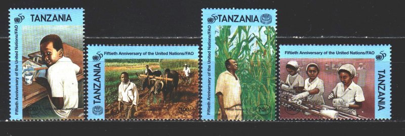 Tanzania. 1995. 2220-23. 50 years FAO, food. MNH.