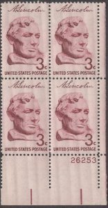 Scott # 1114 - US Plate Block Of 4 - Abraham Lincoln Bust -  MNH - 1958