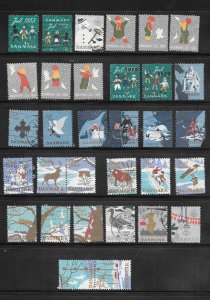 DENMARK 1953-62 PAGE #480 of CHRISTMAS SEAL COLLECTION LOT