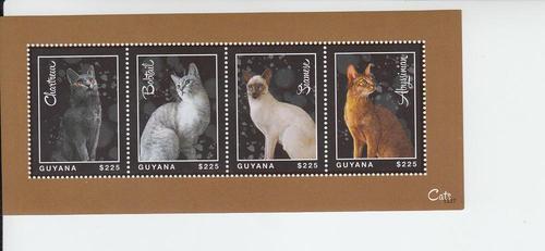 2013 Guyana Cats MS4  (Scott 4274) MNH