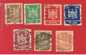 Germany #330-336    VF used    Eagle   Free S/H