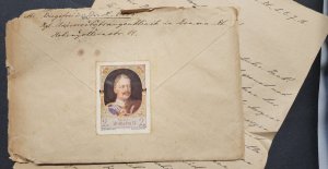 WWI WW1 Imperial German Empire Germany soldiers Feldpost cover w RARE Vignette!