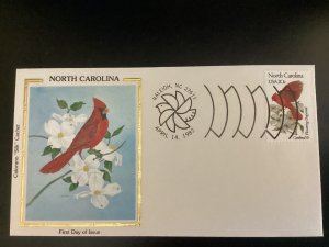 US Scott #1985 No Carolina FDC unaddressed Colorano Silk Cardinal Flower Dogwood