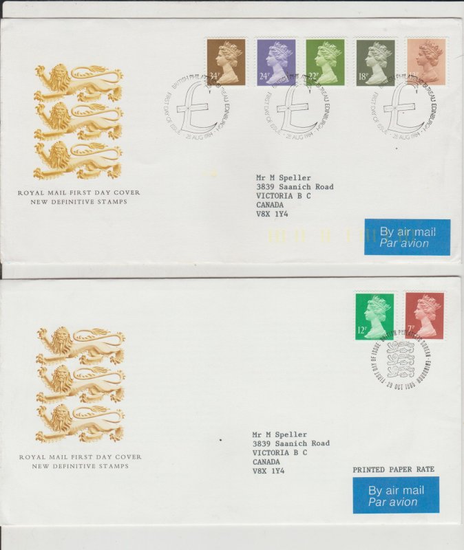 BRITAIN FDC MACHINES 1977 - 1985