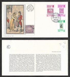 SD)1979 SOLOMON ISLANDS FIRST DAY COVER, CENTENARY OF THE DEATH OF