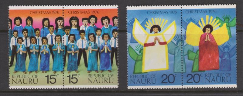 Nauru 1976 Christmas Set Sc#146-149 MNH Setenant Pairs