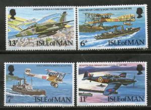 Isle of Man 1978 Royal Air Force Aeroplane Ship Transport Sc 109-12 MNH # 2280