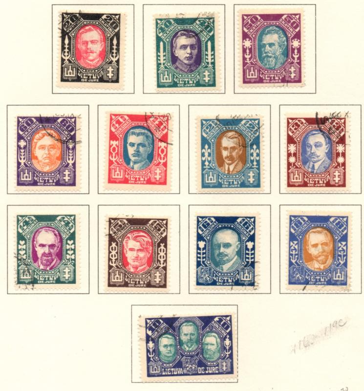 Lithuania Sc 116-19C 1922 Portraits stamp set used