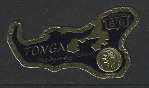 TONGA #C10 Mint 6sh 6p Map & Gold Koula Coin Air Mail Stamp 2017 SCV = $1.75