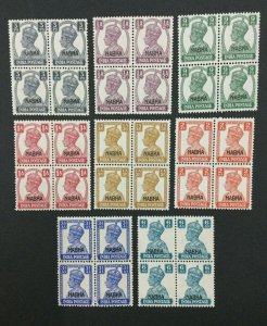 MOMEN: INDIA NABHA SG #105/116 BLOCKS MINT OG NH LOT #193938-2391