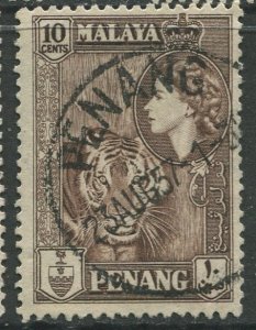 STAMP STATION PERTH Penang #50 QEII Definitive Used 1957