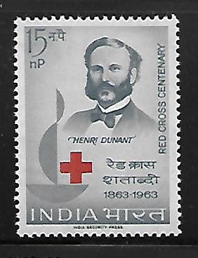 INDIA 373 MINT HINGED RED CROSS CENTENARY STAMP