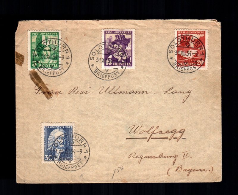 Switzerland  b69-b72  cover used    cat $ 29.00 aaaa