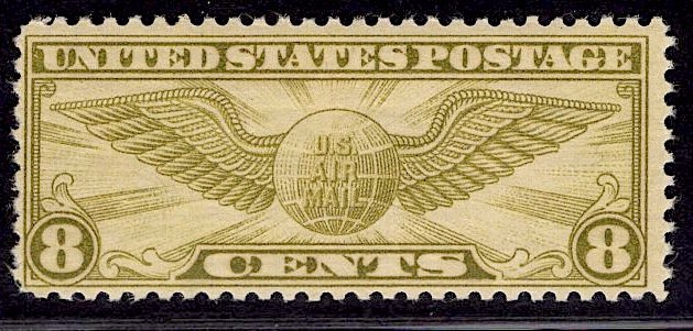 US Stamp #C17 8c Winged Globe MINT Hinged SCV $2.25