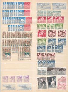 Sweden 1971/73 MNH MNG Collection Birds Sport (Apx 400+) BL769