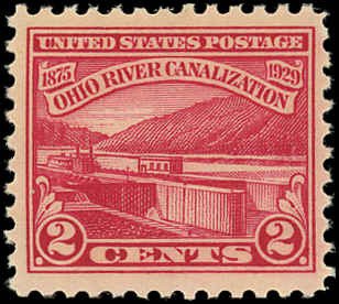 US Scott 681 VF/MNH - 1929 2¢ Ohio Canals - Fresh