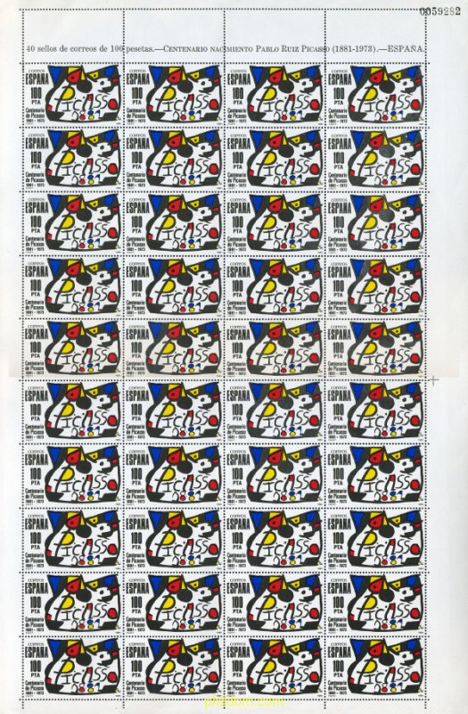 208874 MNH ESPAÑA 1981 CENTENARIO DE PABLO RUIZ PICASSO