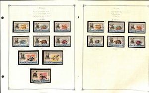 Ajman Stamp Collection, 1965, #C1-9, CO1-4, O1-5 Perf & Imperf Mint NH, 8 Pgs