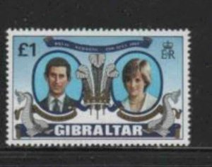 GIBRALTAR #406 1981 ROYAL WEDDING MINT VF LH O.G