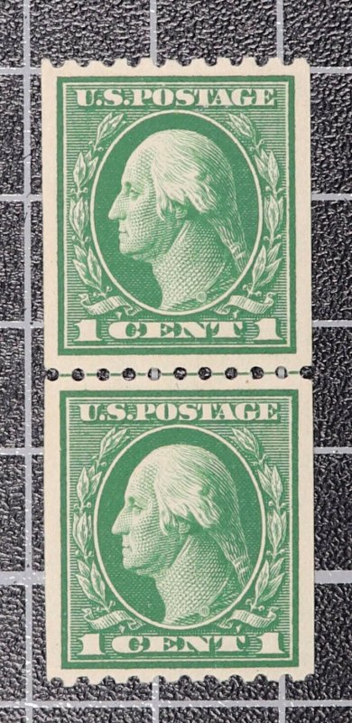 Scott 441 - 1 Cent Washington - MNH - Joint Line Pair PSAG 90 Cert SCV - $70.00