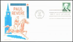 OAS-CNY 4884 FDC SCOTT 1048 – 1958 Liberty Series - 25¢ Paul Revere