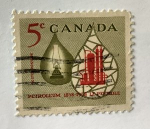 Canada 1958 - Scott 381 used - 5c, Canada's Oil Industry