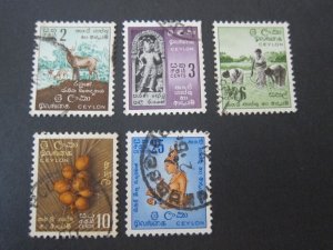 Ceylon 1958 Sc 346-50 FU