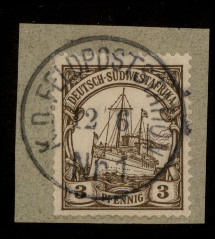 Germany SW Africa KD FELDPOSTSTATION Nr1  Mi11 DSWA Unwmk Yacht 100037