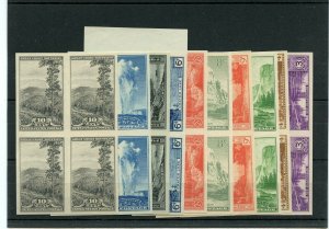 #756 to 765 no gum as issued blocks Cat $62 United States