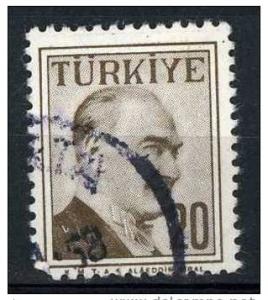 Turkey 1957 - Scott 1274 used - 20 k, Kemal Ataturk 