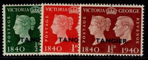 MOROCCO AGENCIES (TAN) GVI SG248-250, 1940 1st adhesive stamp set, M MINT.