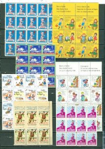 CANADA & US GOOD LOT of CHRISTMAS-EASTER + CINDERELLAS WELFARE STAMPS (18) BLKS