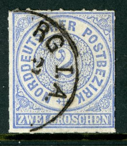 Germany 1868 North German Confederation 2gr Ultra Sc # 5 VFU  T745  ⭐⭐⭐