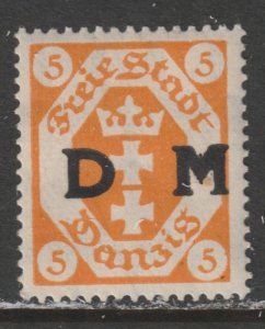 1921 Danzig - Sc O1 - MH VF - 1 single - Overprinted