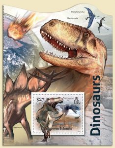 SOLOMON IS.- 2012 - Dinosaurs - Perf Souv Sheet - Mint Never Hinged