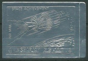 1972 Sharjah 1055bsilver Rocket probe for space exploration