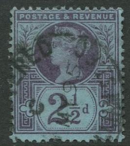 Great Britain - Scott 114 - QV Definitive - 1887-92 - Used - 2.1/2p Stamp