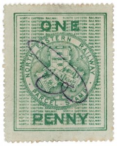 (I.B) North Eastern Railway : Parcel Stamp 1d