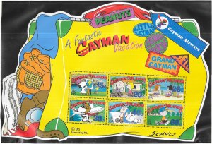 Cayman Islands #854a  Peanuts Comic Strip Characters S/S (MNH)  CV $8.50