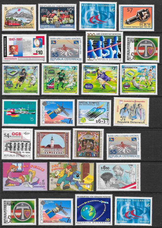 AUSTRIA (241) almost all Mint Never Hinged Stamps Tons of Cat Value!!