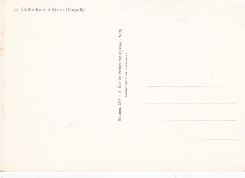 France 1972 The Cathedral d'Aix-la-Chapelle Maxim Card FDC Unused VGC