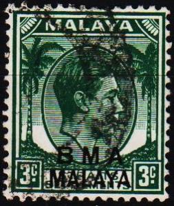 Malaya(BMA) 1945 3c S.G.4 Fine Used