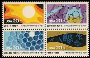 1982 Knoxville World's Fair Block Of 4 20c Postage Stamps, Sc# 2006-2009, MNH,OG