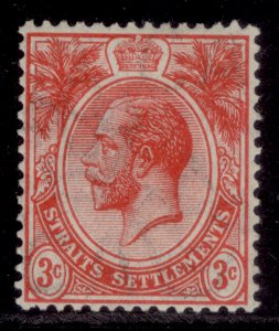 MALAYSIA - Straits Settlements GV SG196a, 3c scarlet, M MINT.