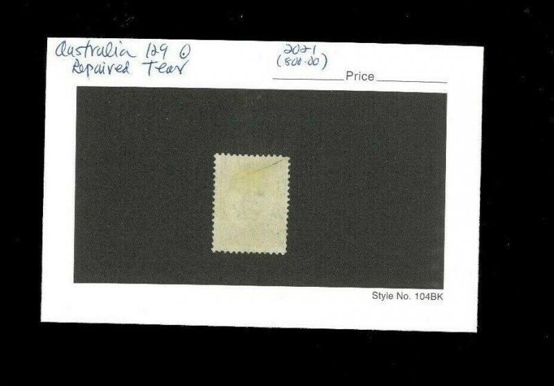 Australia Sc. #129 Used. Repaired/Sealed Tear at Top.