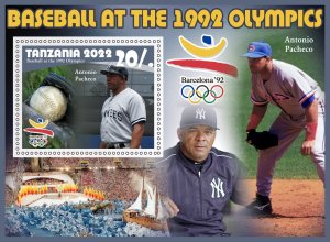 Stamps.Sports. Baseball  2022 year 6 sheets perforated Tanzania NEW