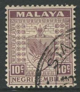 STAMP STATION PERTH Negri Sembilan #27 Arms Definitive Used 1935-41