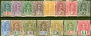 Sarawak 1928-29 set of 15 SG76-90 Fine Mtd Mint